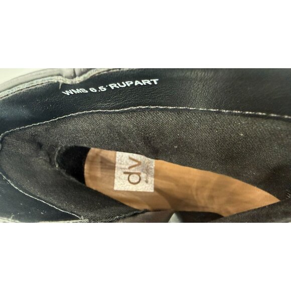 Dolce Vita Rupart Ankle Boots Womens Size 6.5  Black Wedge Heel Square Toe Shoes - Picture 14 of 16